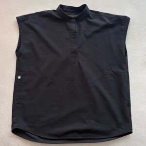 FIGS Black Rafaela Scrub Top